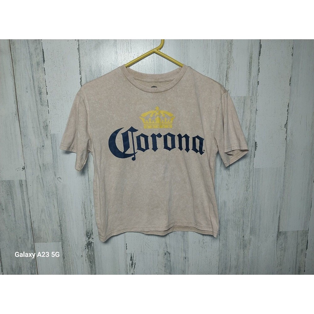 CORONA BEIGE CROPPED T SHIRT SIZE SMALL